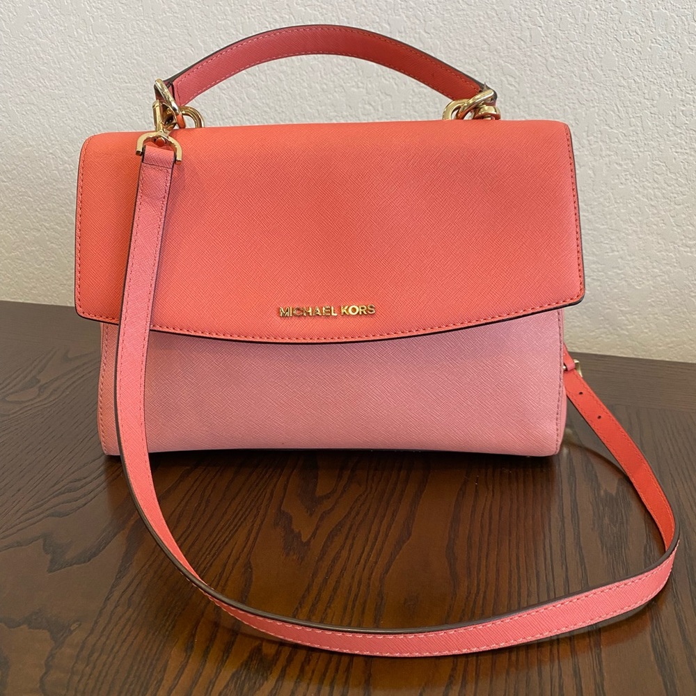 Michael Kors Coral Mid Sized Purse